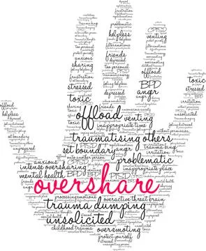Overshare Word Cloud Illustrazione stock
