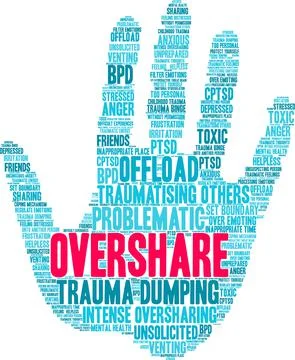 Overshare Word Cloud Stock Illustration
