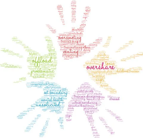 Overshare Word Cloud Stock Illustration