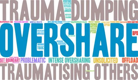 Overshare Word Cloud Stock Illustration