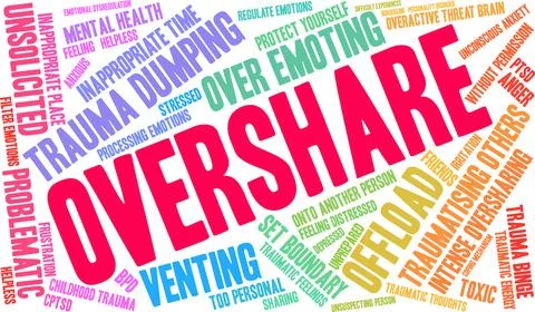 Overshare Word Cloud Stock Illustration