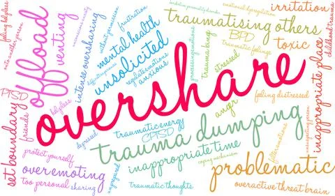 Overshare Word Cloud Stock Illustration