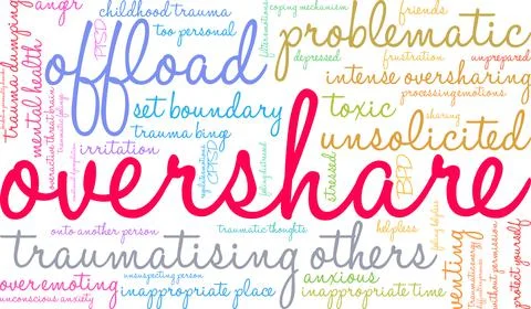 Overshare Word Cloud Stock Illustration