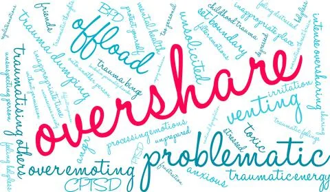 Overshare Word Cloud Stock Illustration