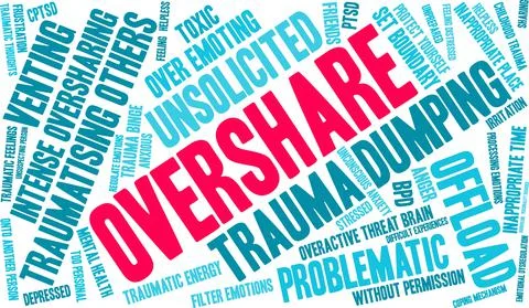 Overshare Word Cloud Stock Illustration