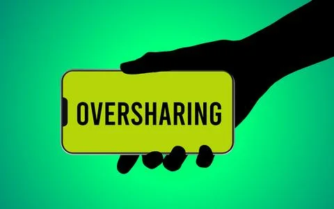 Oversharing Stock Illustration