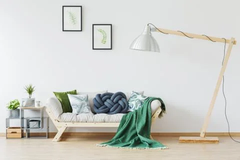 Oversize lamp in interior Stock Photos