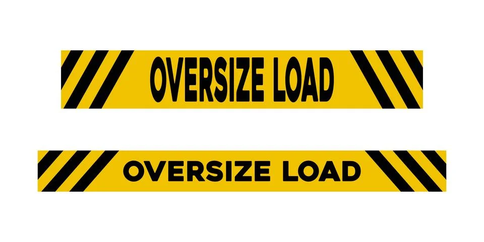 Oversize load warning signs Stock Illustration