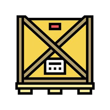 Oversize parcel package color icon vector illustration Stockillustratie