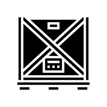 Oversize parcel package glyph icon vector illustration 스톡 일러스트