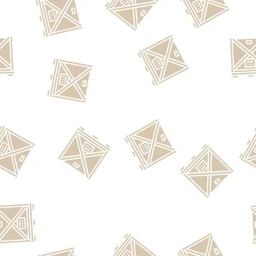 Oversize parcel package glyph seamless pattern Stock Illustration