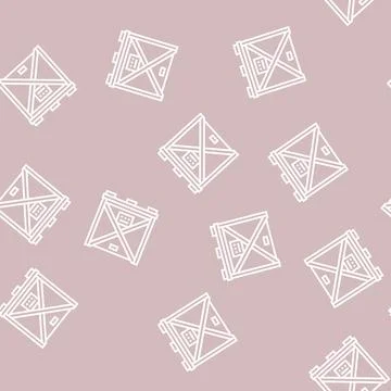 Oversize parcel package line seamless pattern Illustration