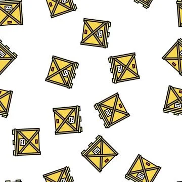 Oversize parcel package vector seamless pattern Illustration