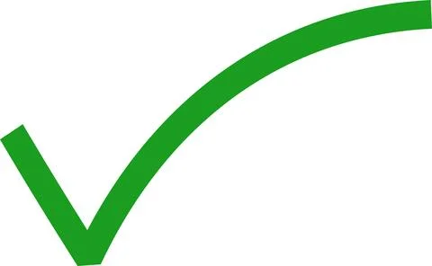 Oversized Green Tick Icon With Bold Stroke Vector for Success, Verified, Approve Stock-Illustration