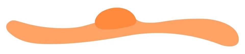 Oversized straw hat, extra wide brim sun hat illustration isolated Stock Illustration