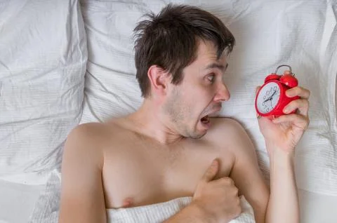 Oversleep concept Stock Photos