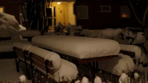 Oversnowed Rest Stop Stockbeeldmateriaal 169791516