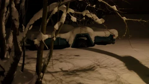 Oversnowed Trailer Stock Footage 169791343