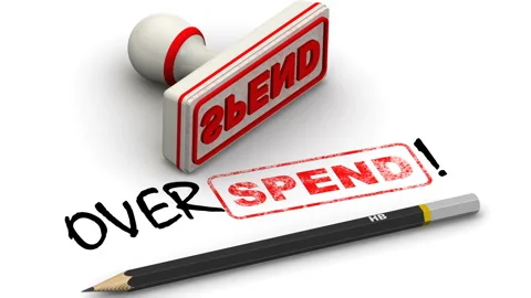 Overspend! Corrected seal impression Stock Footage 132970199