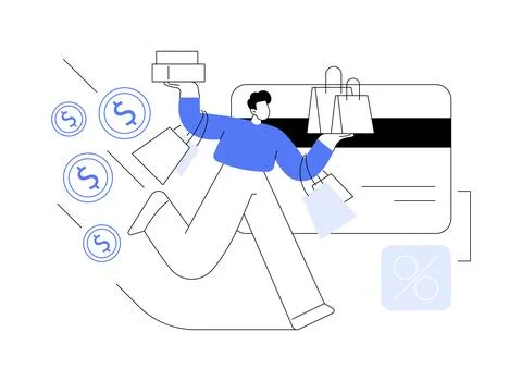 Overspending abstract concept vector illustration. Stock Illustration