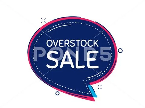 Overstock sale tag special offer price sign Vector Image