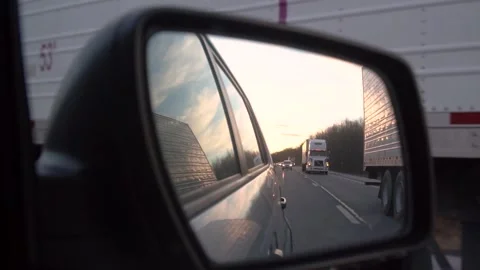 Overtaking large trucks in the USA Stock Footage 225626871