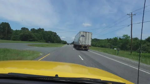 Overtaking a Truck on the Freeway 스톡 동영상 66524693