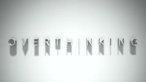 overthinking 3D title animation white te... | Stock Video | Pond5