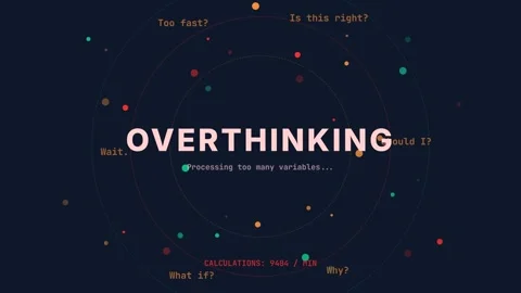 Overthinking Concept with Floating Words. 스톡 동영상 336182238