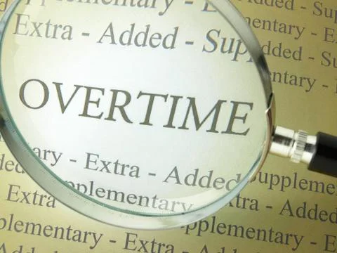 Overtime, extra work and extra hours Stock Photos