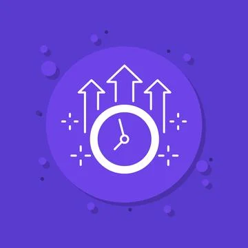 Overtime icon, long working hours vector art イラスト素材