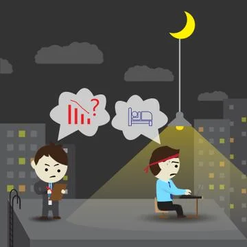 Overtime Illustrazione stock