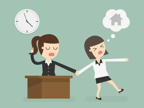 Overtime Stock Illustration