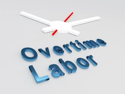 Overtime Labor concept Иллюстрация