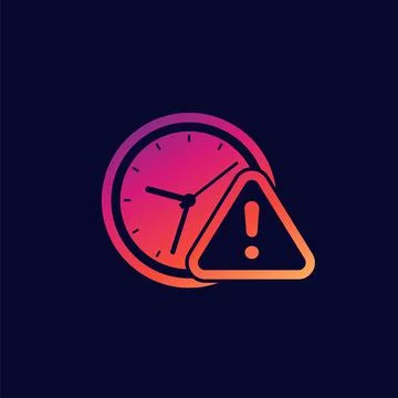 Overtime warning icon for web イラスト素材