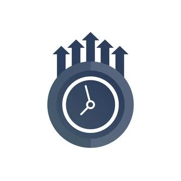 Overtime work icon with a clock イラスト素材