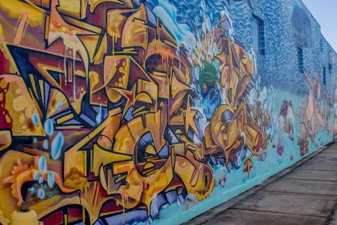 OVERTOWN MURAL Stock Photos