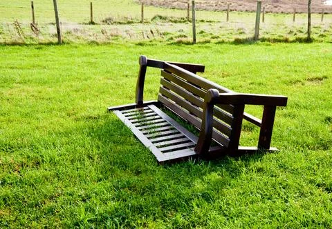 Overturned bench Stock Photos