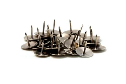 Overturned push pins Stock Photos