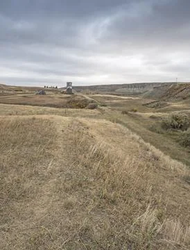 Overview of the abandoned settlement of Sharples Stock Photos