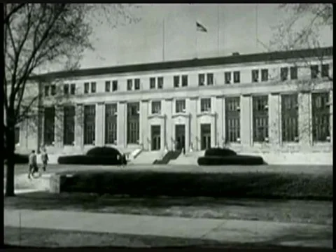An overview of all the atomic energy facilities in the 1950s. Stock Footage 75235282
