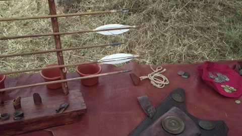 Overview of Ancient Etruscan Objects Stock Footage 247837407