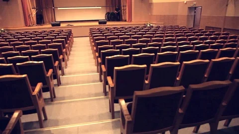 Overview of the auditorium at school Stock-Footage 72729866