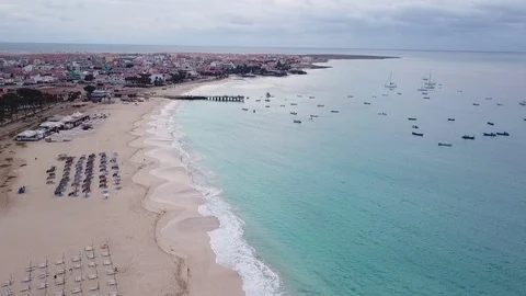 Overview of the beach Stock Footage 117353635