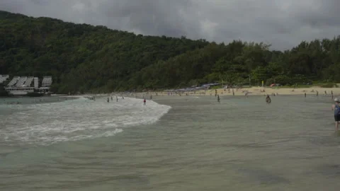 Overview of the beach in Phuket Stock Footage 172230349