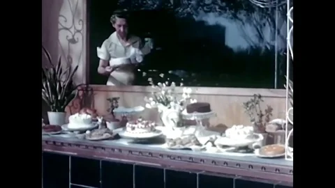 An overview of cake styles are shown as well as how they are presented.  Stock Footage 74703916