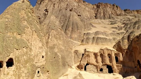 Overview of a cave house Stock Footage 237142669