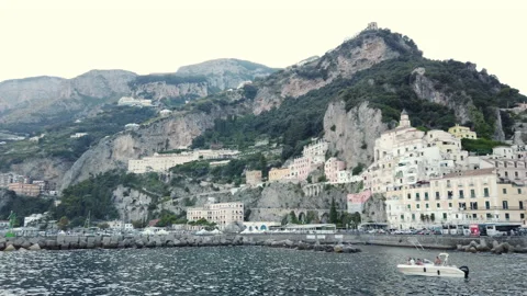 Overview of the city of Amalfi Video stock 137939485