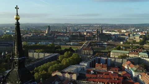 Overview of the city Dresden Stock-Footage 133342074