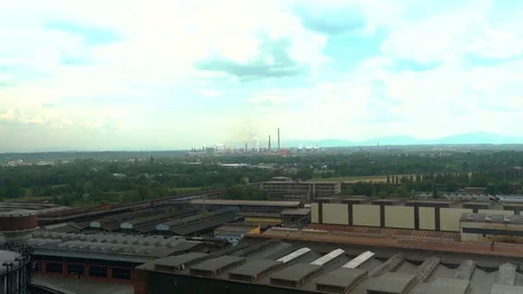 Overview of the city Ostrava Stock Footage 75419948